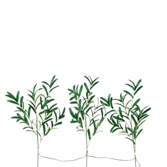 23" Pre-Lit Olive Branch Stem Set {1}
