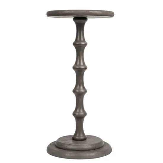 Hello Honey&reg; 25" Pedestal Cocktail Side Table Dove Gray {4}