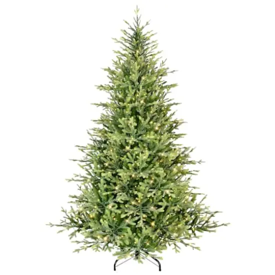 7.5ft. Pre-Lit Miracle Shape&trade; Alberta Spruce Artificial Christmas Tree, Dual-Color LED Lights {1}