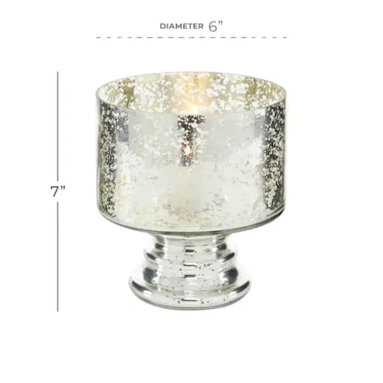 7" Clear Glass Contemporary Candle Holder {6}