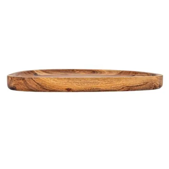 Hello Honey&reg; 11.75" Natural Acacia Wood Oval Serving Tray {5}