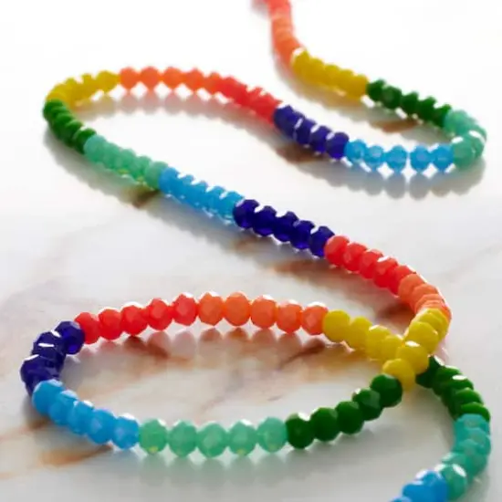 Multicolored Glass Faceted Rondelle Beads, 3mm by Bead Landing&trade; {3}