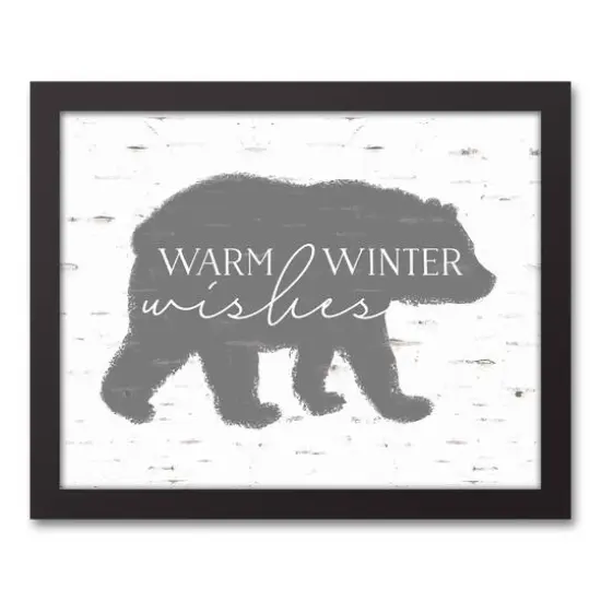 Warm Winter Wishes 11x14 Black Framed Canvas {1}