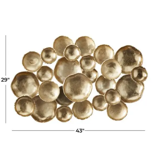 Gold Aluminum Modern Wall Decor, 43" x 4" x 29" {6}
