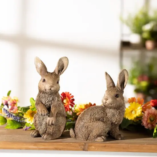 Garden Bunny Rabbit Figurines Set {6}