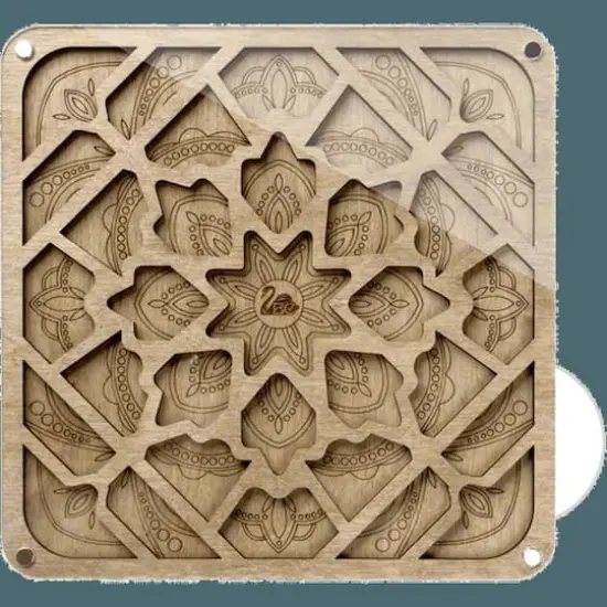 Wonderland Crafts 7.5" Intricate Mandala Bead Organizer with Transparent Cover {1}