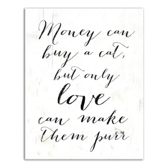 Money Can Buy a Cat Canvas Wall Art {1}
