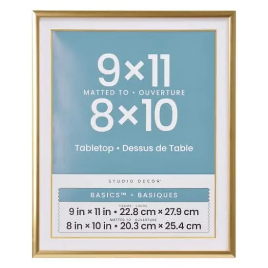 Basics&trade; Tabletop Frame with Mat by Studio D&eacute;cor&reg; Gold {1}