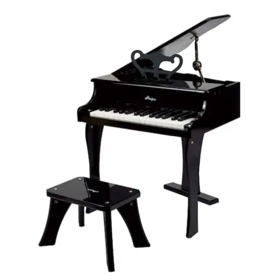 Hape Happy Grand Piano Black Wooden Musical Instrument {4}