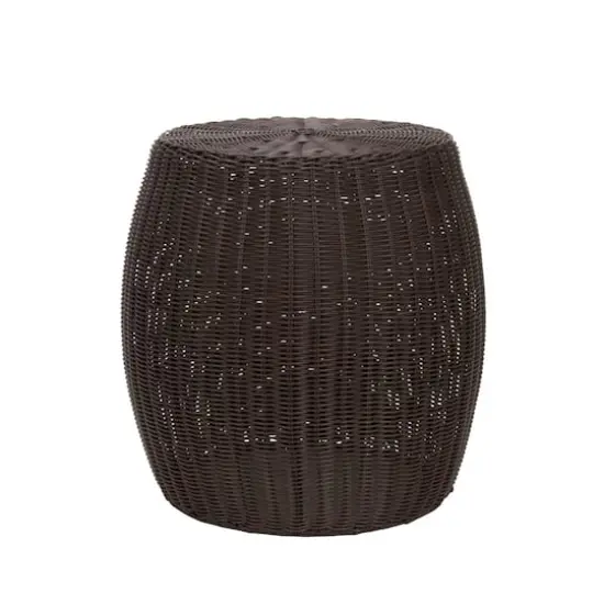 Household Essentials 18" Woven Storage End Table Brown {1}