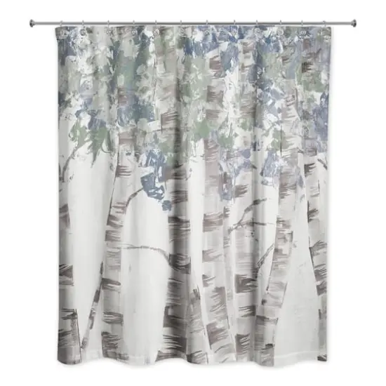 Birch Trees 71" x 74" Shower Curtain {3}
