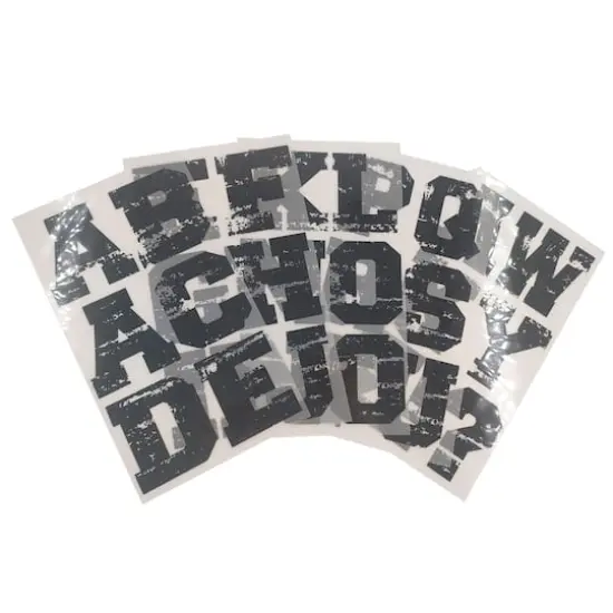 3" Iron-On Distressed Black Letters by Make Market&reg; {1}