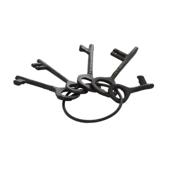 Set of 5" Black Aluminum Industrial Keys, 8" x 3" {5}