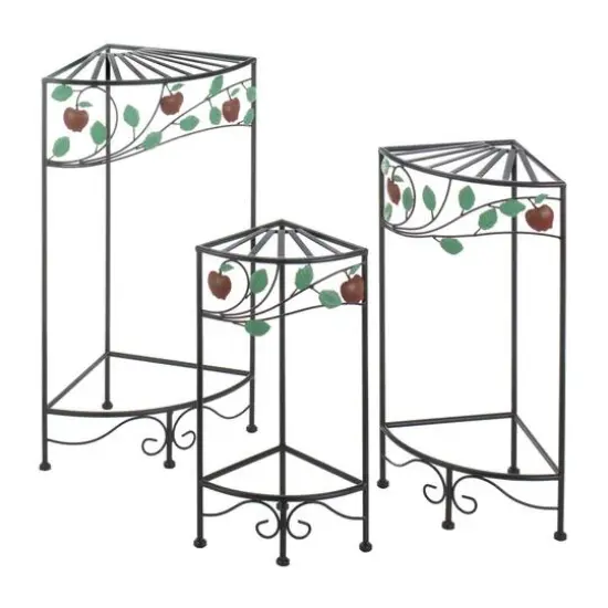 Country Apple Plant Stand (set of 3) 27.5", 23.5"and 19.5" {1}
