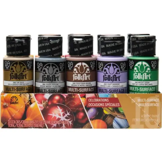 FolkArt&reg; Celebrations Multi-Surface Acrylic Paint {1}