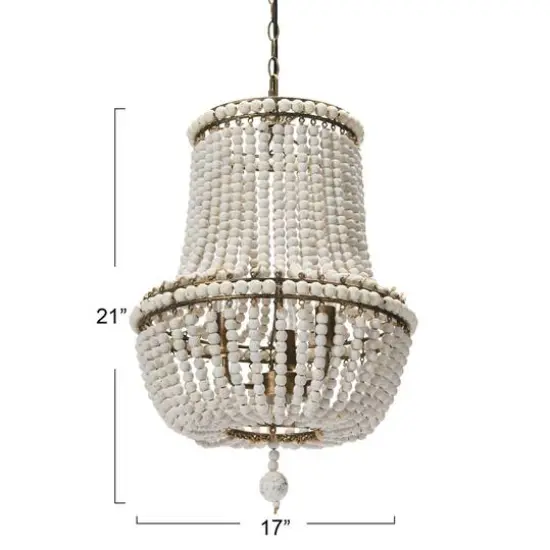 Hello Honey&reg; 21" Draped Wood Bead Chandelier {7}