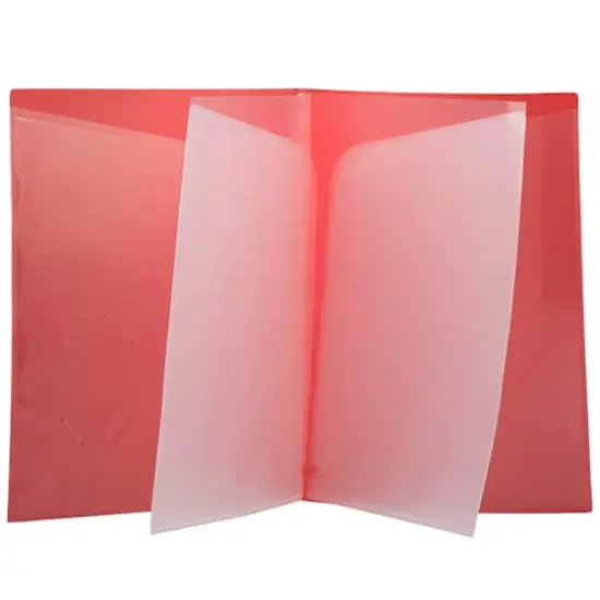 JAM Paper Heavy Duty Plastic High Pocket Organizer Red {4}