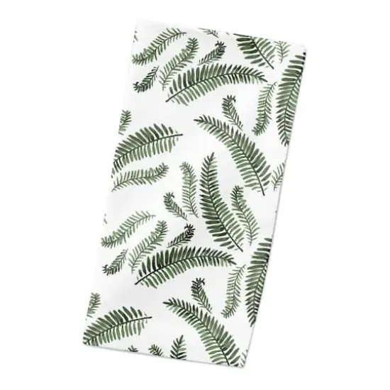 Green Fern Pattern 10" x 10" Cotton Twill Napkin {3}
