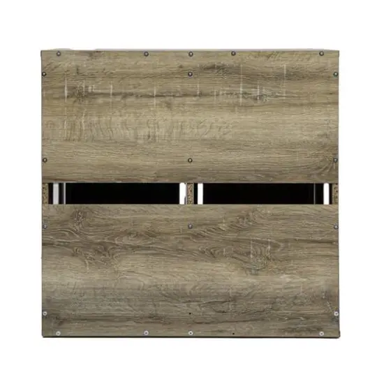 Household Essentials Laundry Sorter Cabinet (Oak) {8}