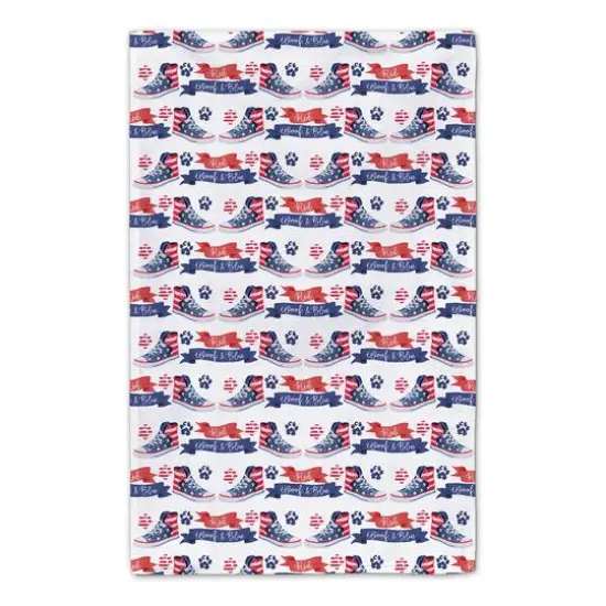 Red, Woof & Blue Pup Tea Towel Set {6}