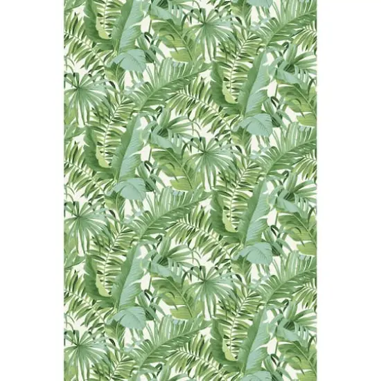 Katie Hunt Green Tropical Palm Leaf Wall Mural {1}