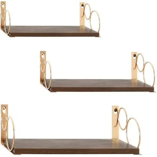 Brown Floating Shelves Set {1}