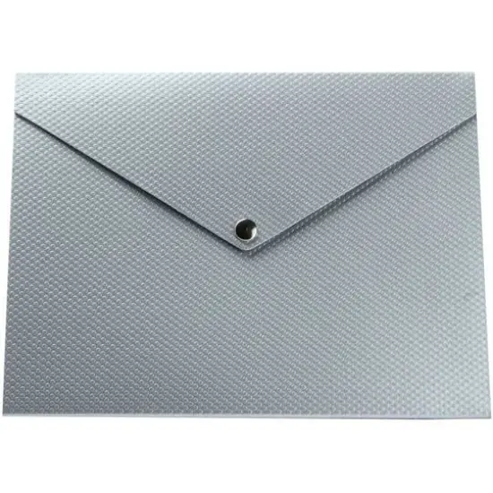 JAM Paper Textured Silver Kraft 9.25" x 12.25" Recycled Portfolio {3}