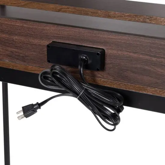 Honey Can Do Walnut & Black Computer Desk {8}