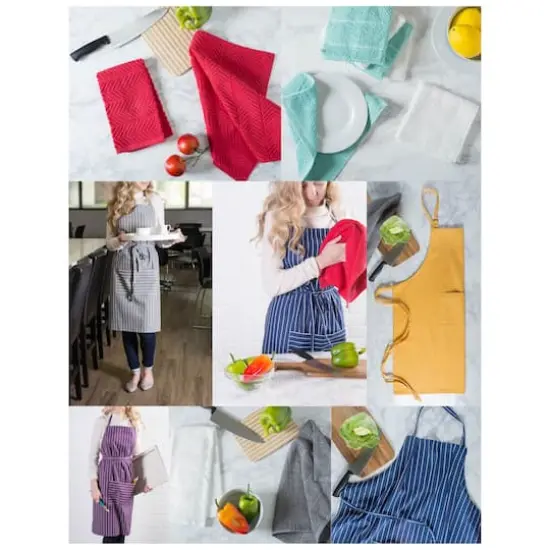 DII&reg; Nautical Blue Pinstripe Chef Apron {5}