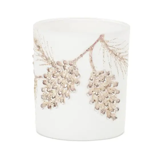 3.5" Glittered Pinecone Candle Holders, 6ct. {4}