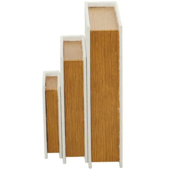 White Linen Faux Book Box Set {6}