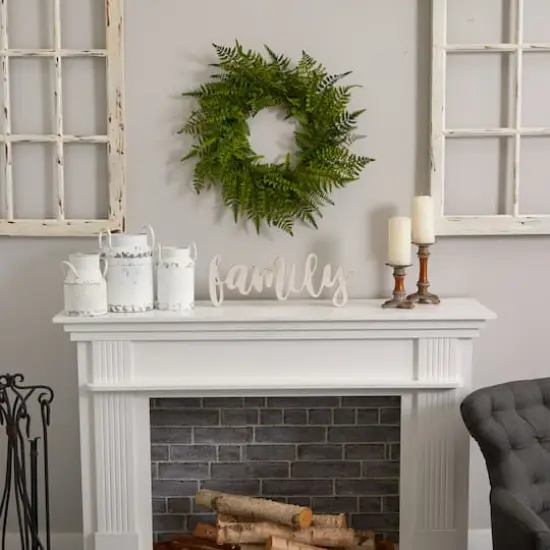 24&rdquo; Mixed Fern Wreath {5}