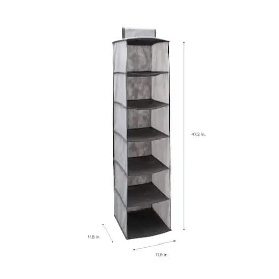 Simplify Gray 6 Shelf Closet Organizer {5}