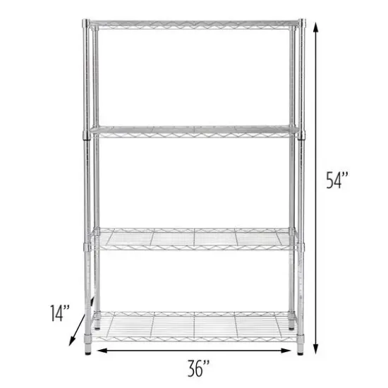 Honey Can Do Chrome 4-Tier Heavy-Duty Adjustable Shelving Unit {7}