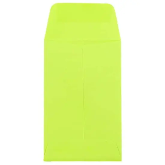 JAM Paper 2.25" x 3.5" Coin Envelopes, 50ct. Ultra Lime Green {4}