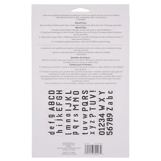 Alphabet Bold Sans Serif Stencils, 7" x 10" by Craft Smart&reg; {5}
