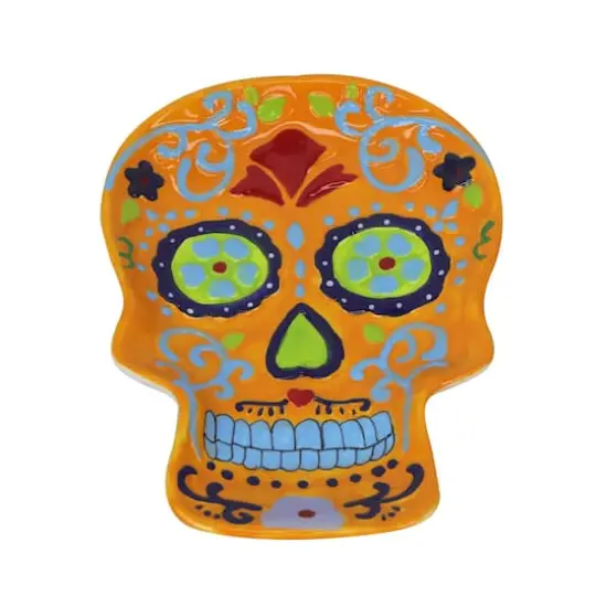 Assorted 8" Day of the Dead Sugar Skull Ceramic Trinket Dish, 1pc. by Ashland&reg; {4}