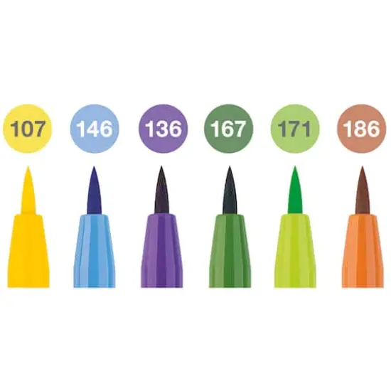 Faber-Castell® PITT® 6 Color Artist Brush Pen Set Summer Vibes {3}