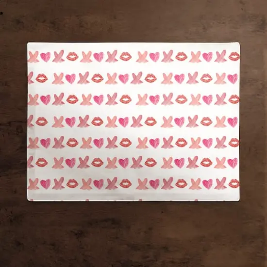 Lipstick XO Pattern 14" x 18" Cotton Twill Placemat {3}