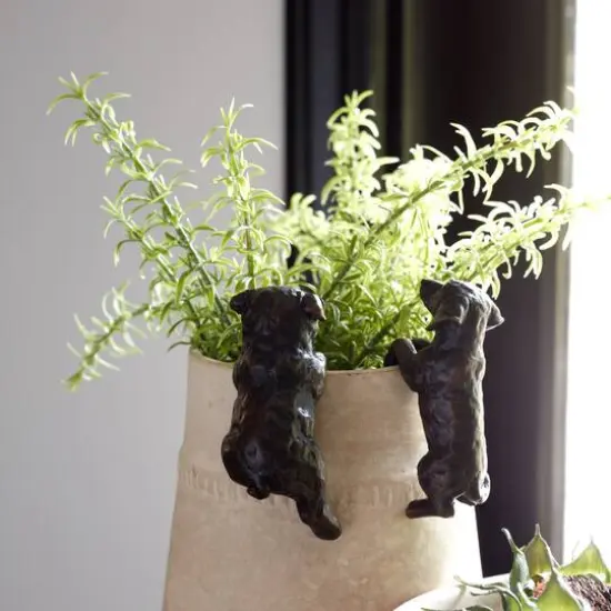 Mini Dachshund & Bulldog Pot Hangers Set {3}