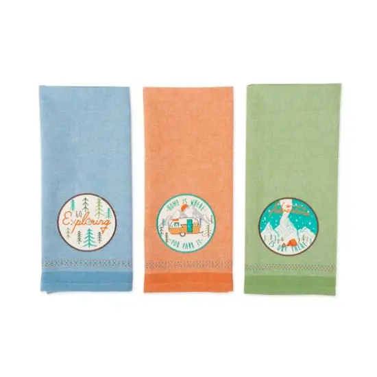 DII&reg; Go Exploring Dish Towel Set {4}