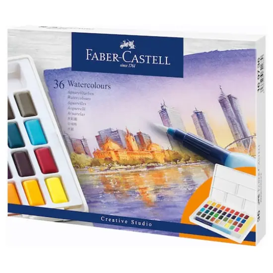 Faber-Castell 36 Color Watercolor Pan Set {1}
