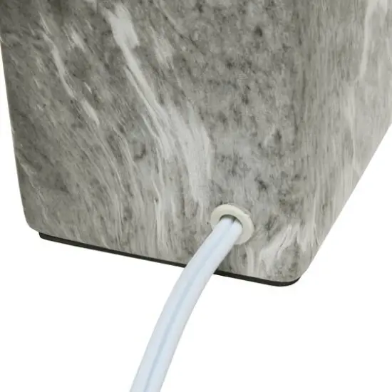 Simple Designs Black Marbled Ceramic Table Lamp {9}