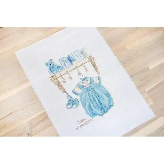 Luca-s Baby Boy Birth Counted Cross Stitch Kit {6}