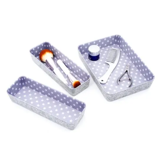Welaxy Felt 3 Piece Stars Drawer Organizer Set {5}