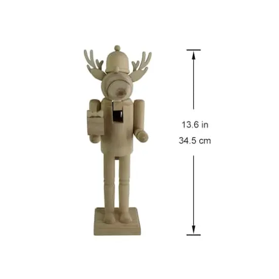 14" Reindeer with Gift DIY Pinewood Nutcracker by Make Market&reg; {5}