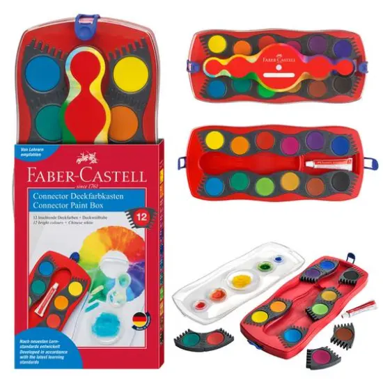 Faber-Castell 12 Color Connector Paint Box Set {1}