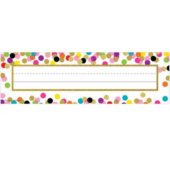 Teacher Created Resources Confetti Name Plates, 6 Packs of 36 {3}