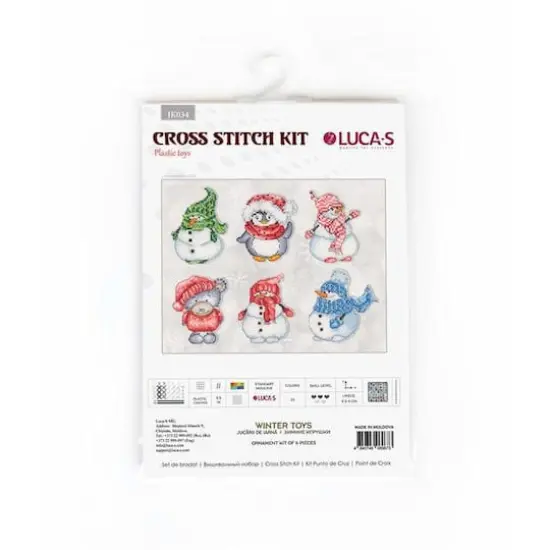 Luca-S Winter Toys Plastic Canvas Counted Cross Stitch Kit {3}