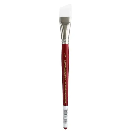 Connoisseur&reg; White Taklon Short Hanlde Angular Brush {1}